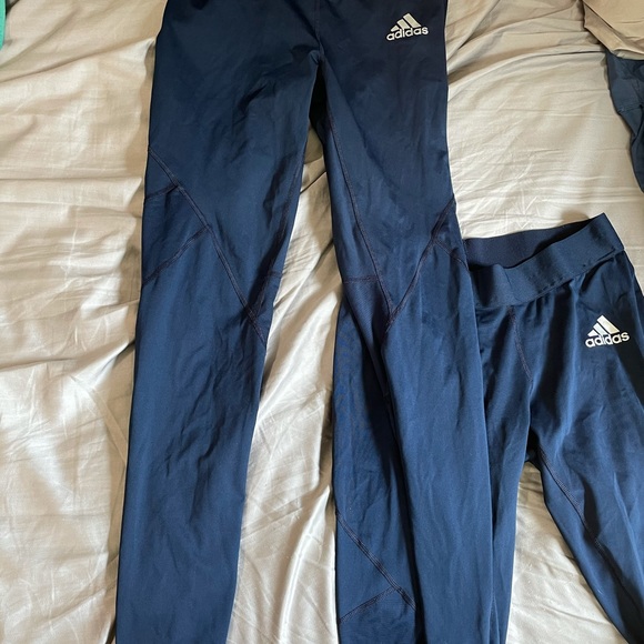 Adidas Climacool Techfit Navy Blue Leggings - Picture 2 of 4